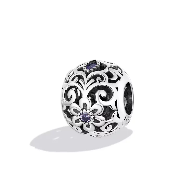 (imagen para) Charm estilo Pandora con patrón clásico - SCC2183 - Ver 2