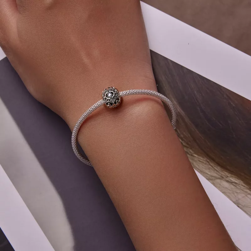 (imagen para) Charm estilo Pandora con patrón clásico - SCC2183 - Ver 5