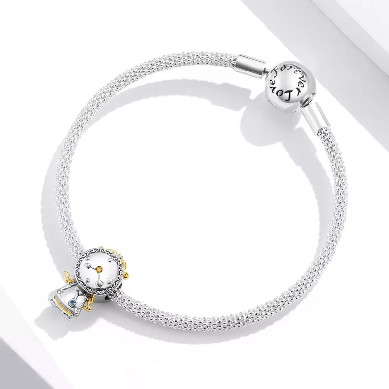 (imagen para) Charm estilo Pandora con reloj mágico - BSC320 - Ver 3