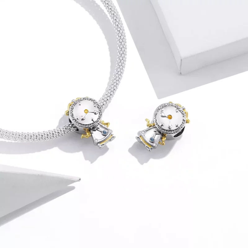 (imagen para) Charm estilo Pandora con reloj mágico - BSC320 - Ver 4