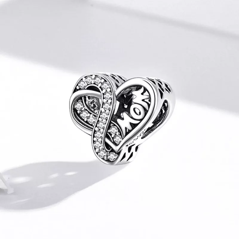 (imagen para) Charm estilo Pandora con símbolo de amor infinito - BSC516 - Ver 2