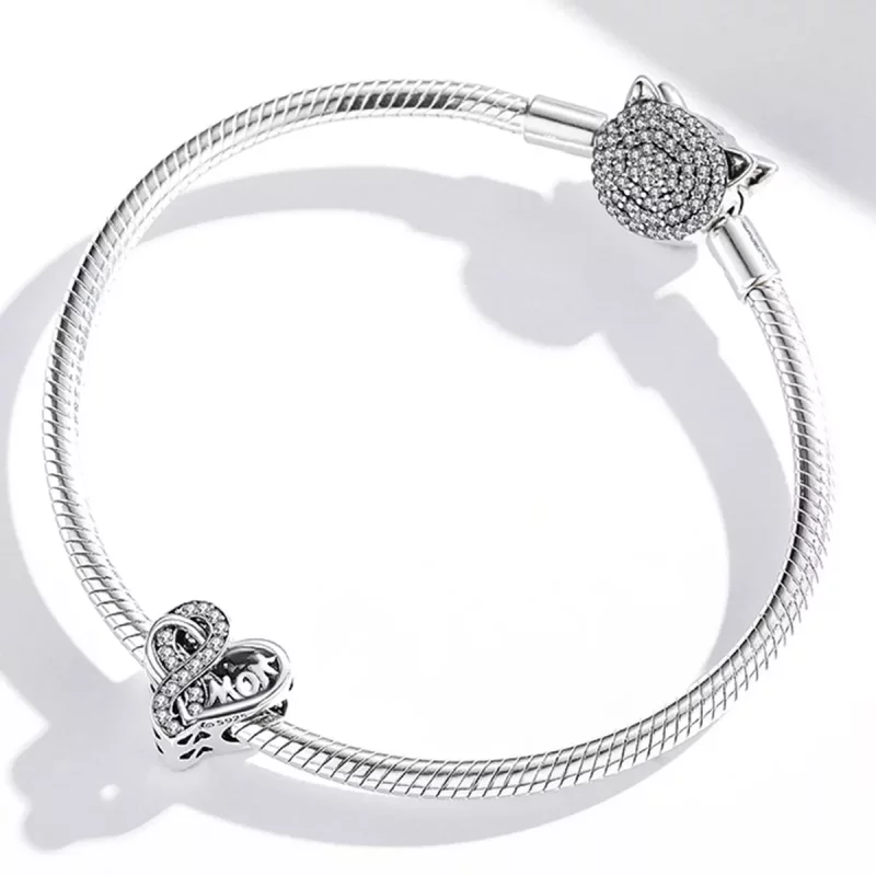(imagen para) Charm estilo Pandora con símbolo de amor infinito - BSC516 - Ver 3
