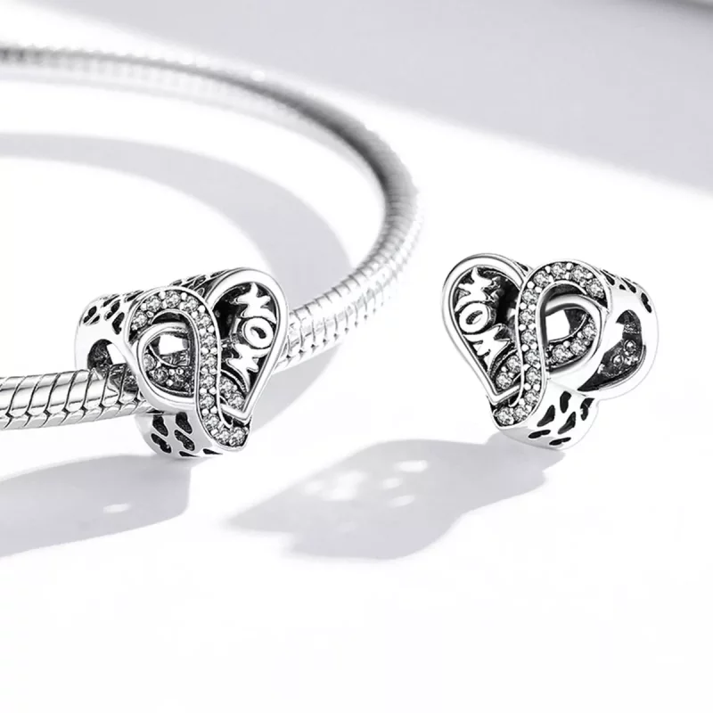 (imagen para) Charm estilo Pandora con símbolo de amor infinito - BSC516 - Ver 4