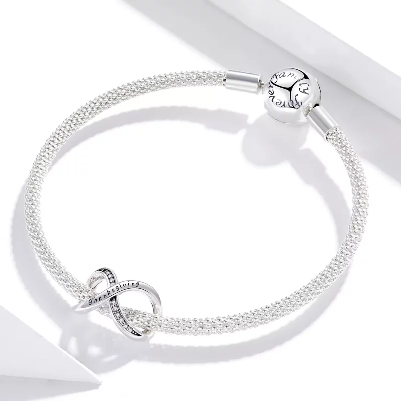 (imagen para) Charm estilo Pandora con símbolo infinito - SCC1636 - Ver 3