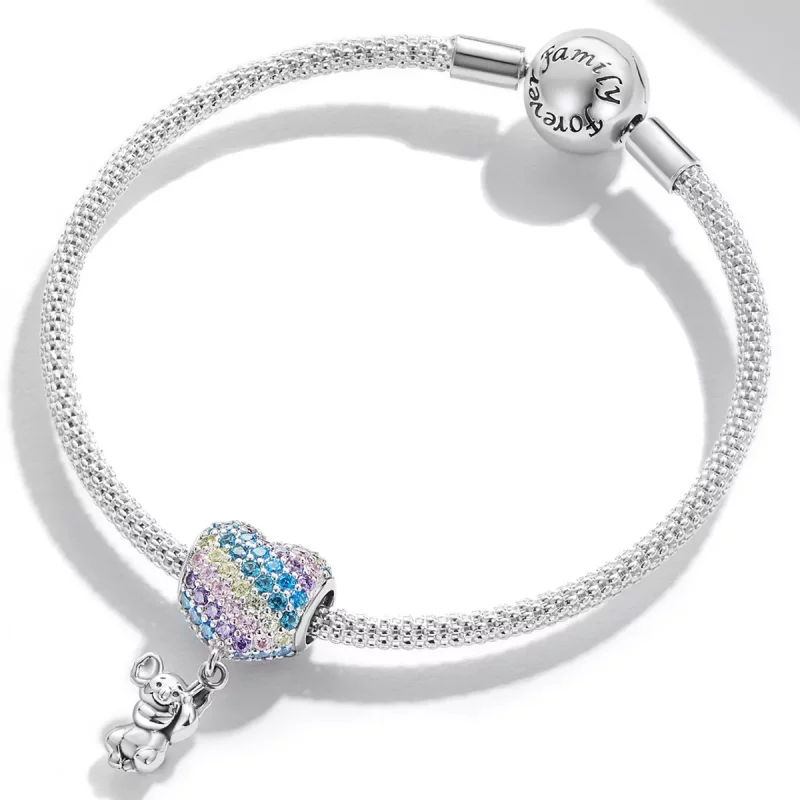 (imagen para) Charm estilo Pandora con un adorable koala en un globo de amor - SCC2116 - Ver 3