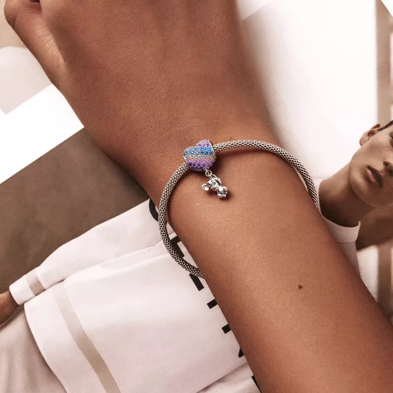 (imagen para) Charm estilo Pandora con un adorable koala en un globo de amor - SCC2116 - Ver 6
