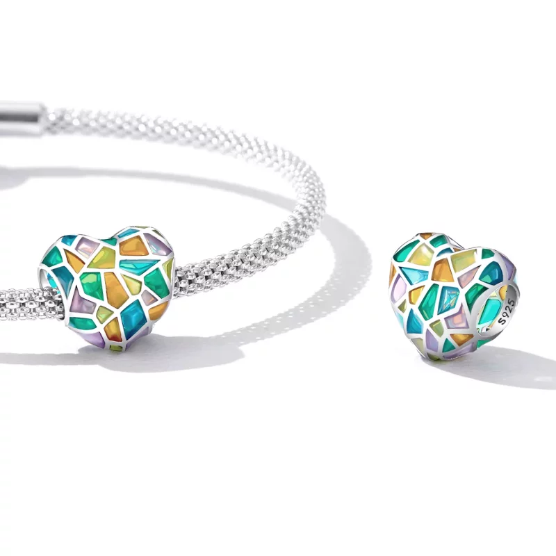 (imagen para) Charm estilo Pandora con ventana de amor - SCC2266 - Ver 5