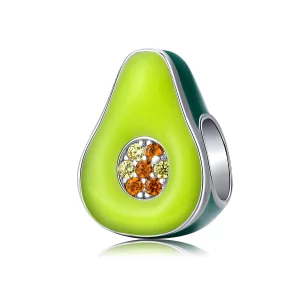 Charm estilo Pandora de aguacate - BSC129 (imagen para) Charm estilo Pandora de aguacate - BSC129