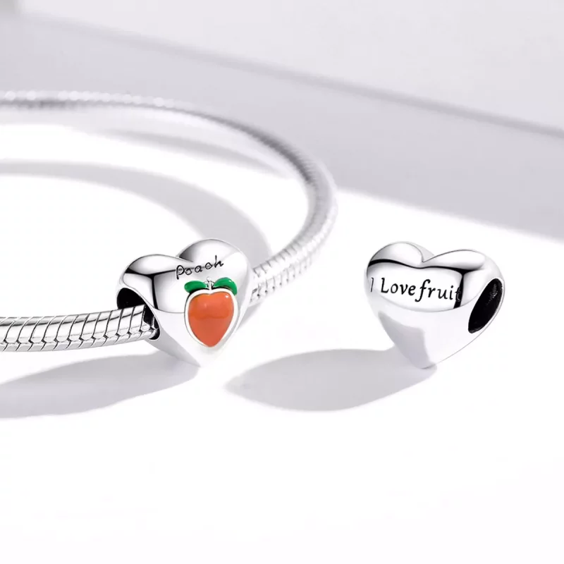 (imagen para) Charm estilo Pandora de amor durazno - SCC1951 - Ver 3
