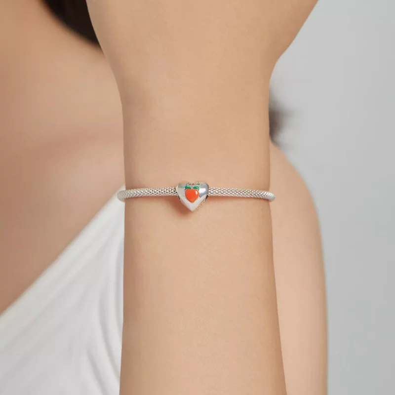 (imagen para) Charm estilo Pandora de amor durazno - SCC1951 - Ver 5