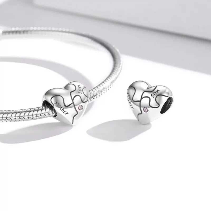 (imagen para) Charm estilo Pandora de amor en forma de rompecabezas - SCC1976 - Ver 4