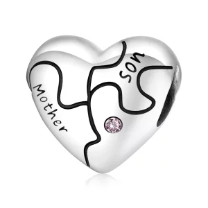(imagen para) Charm estilo Pandora de amor en forma de rompecabezas - SCC1976