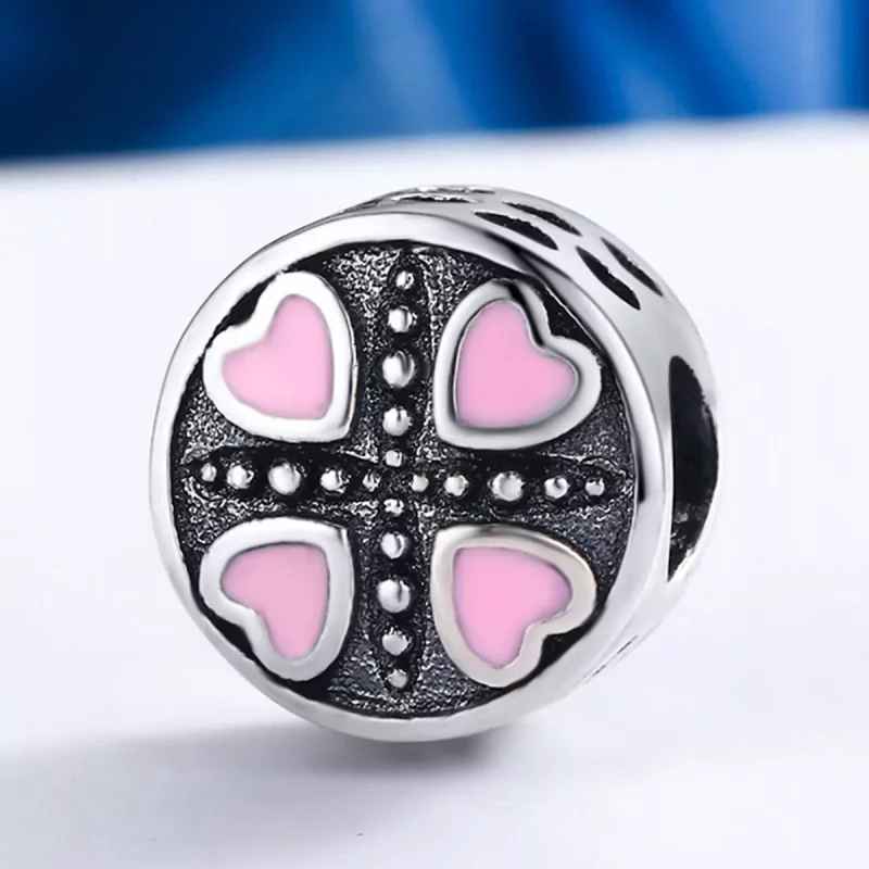 (imagen para) Charm estilo Pandora de amor rosa - SCC157 - Ver 3