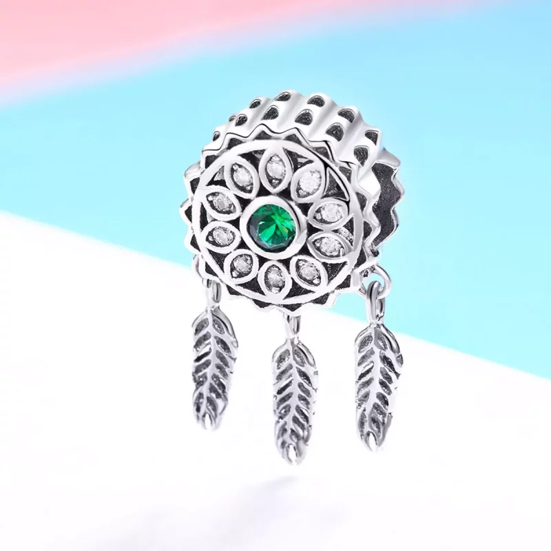 (imagen para) Charm estilo Pandora de atrapasueños plateado - SCC893 - Ver 2