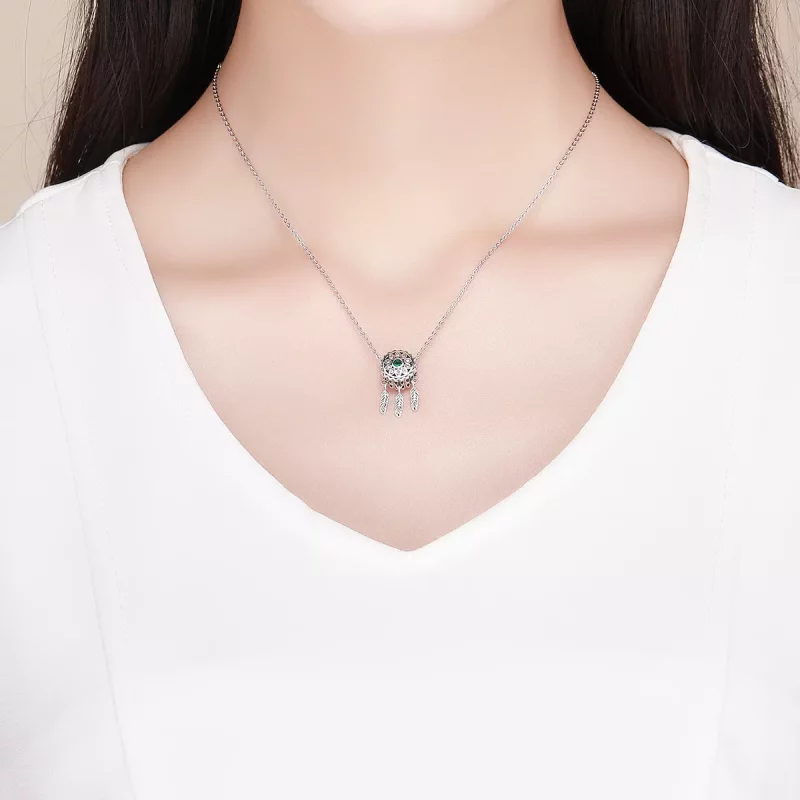 (imagen para) Charm estilo Pandora de atrapasueños plateado - SCC893 - Ver 5