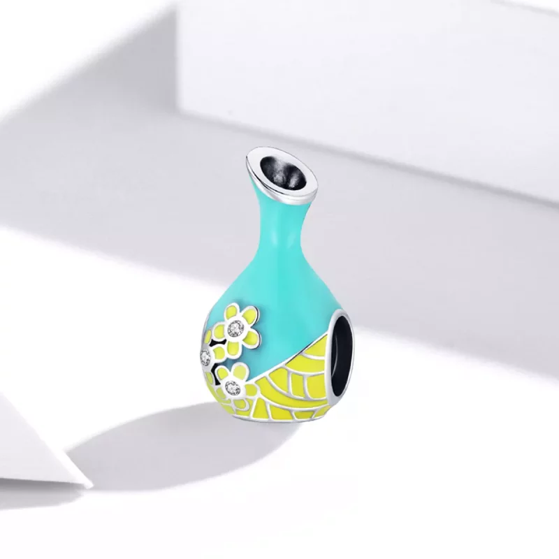 (imagen para) Charm estilo Pandora de botella de vino verde menta - SCC1920 - Ver 2