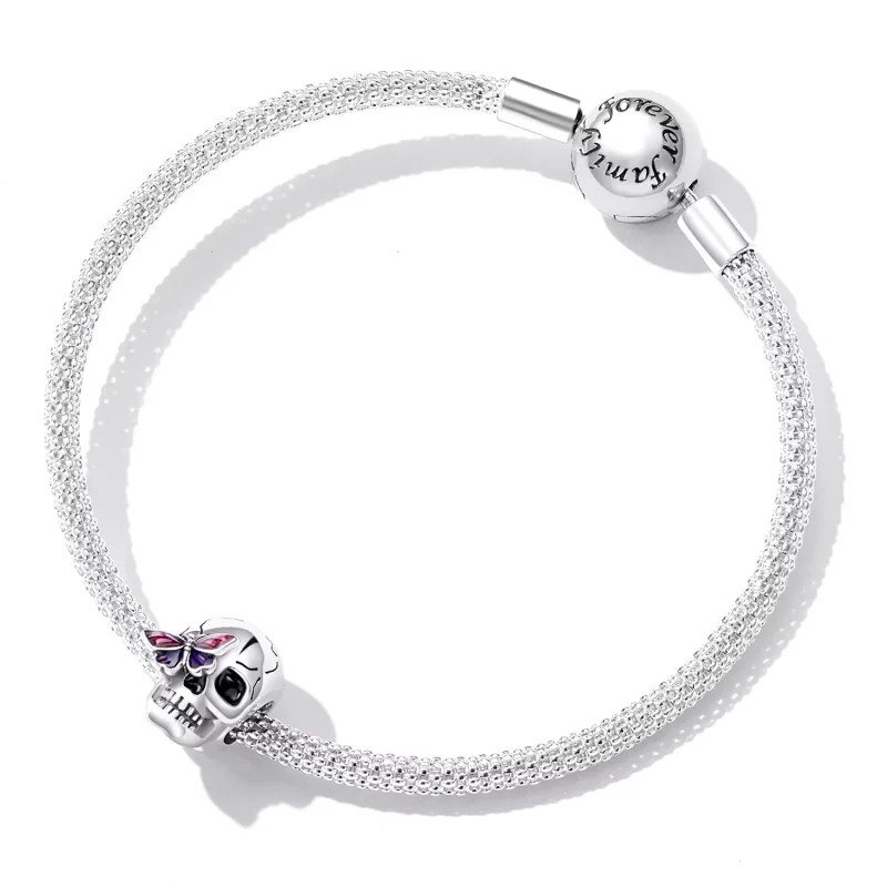 (imagen para) Charm estilo Pandora de calavera retro - SCC2232 - Ver 5