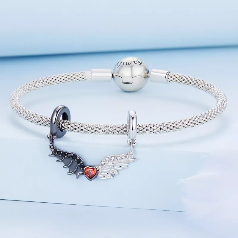 (imagen para) Charm estilo Pandora de diablos y ángeles - BSC693 - Ver 3
