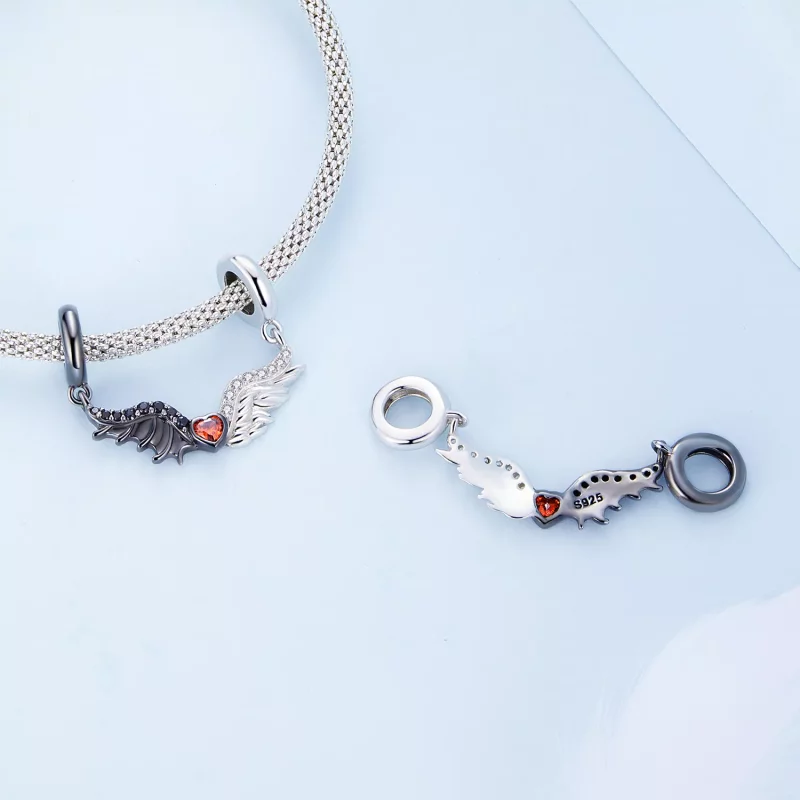 (imagen para) Charm estilo Pandora de diablos y ángeles - BSC693 - Ver 4