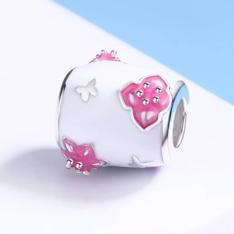 (imagen para) Charm estilo Pandora de flores y mariposas - SCC446 - Ver 3