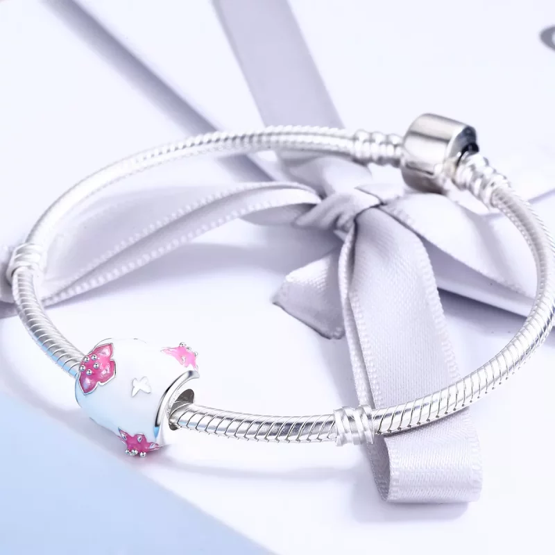 (imagen para) Charm estilo Pandora de flores y mariposas - SCC446 - Ver 4