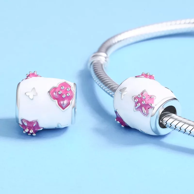 (imagen para) Charm estilo Pandora de flores y mariposas - SCC446 - Ver 5