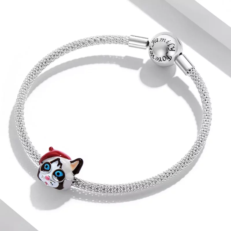 (imagen para) Charm estilo Pandora de gato siamés - SCC2090 - Ver 3