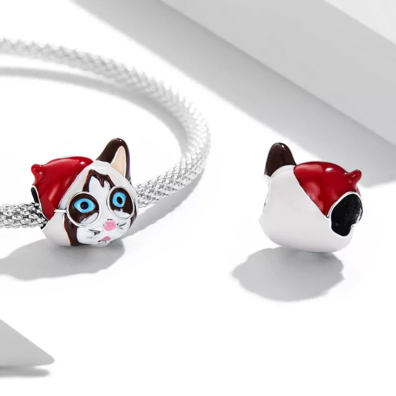 (imagen para) Charm estilo Pandora de gato siamés - SCC2090 - Ver 4