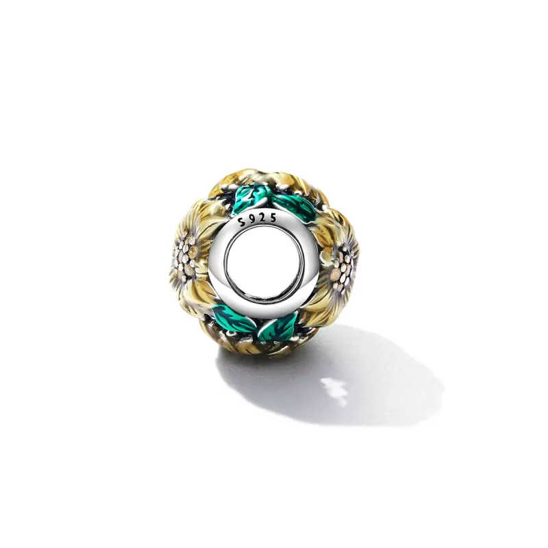 (imagen para) Charm estilo Pandora de girasol - SCC2209 - Ver 3