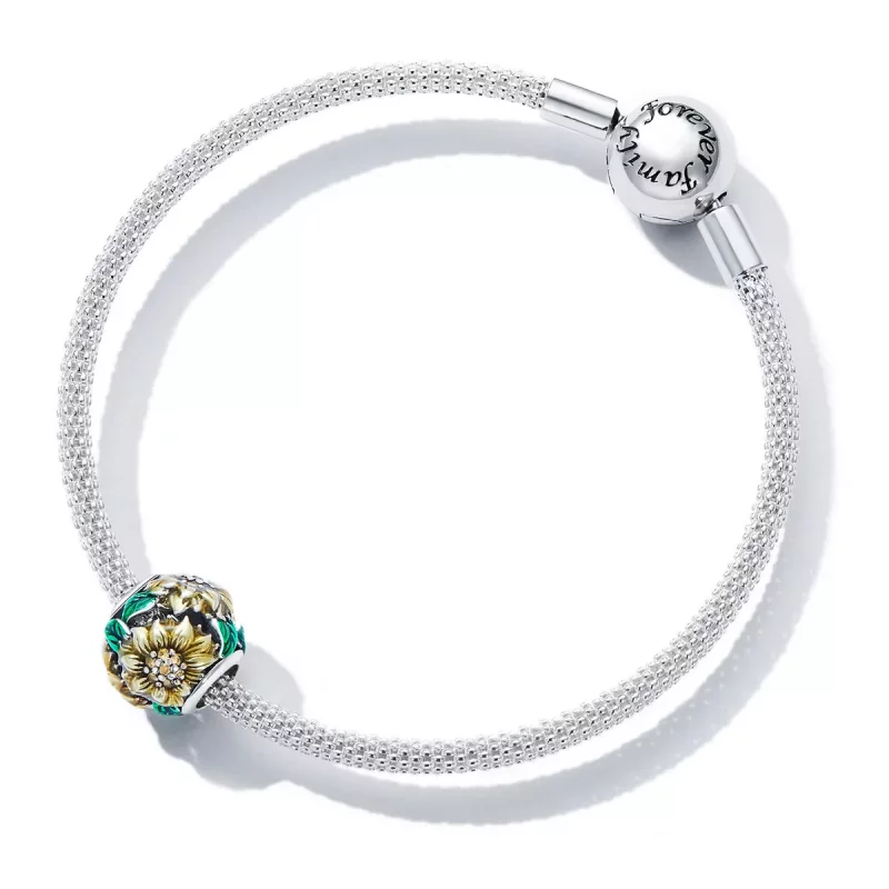 (imagen para) Charm estilo Pandora de girasol - SCC2209 - Ver 5