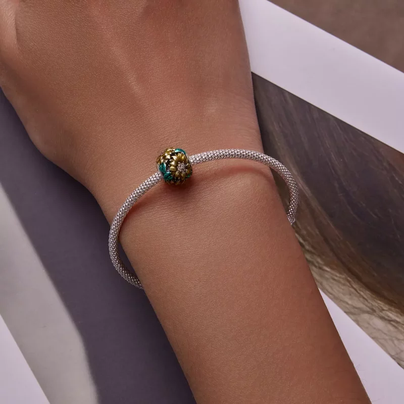 (imagen para) Charm estilo Pandora de girasol - SCC2209 - Ver 6