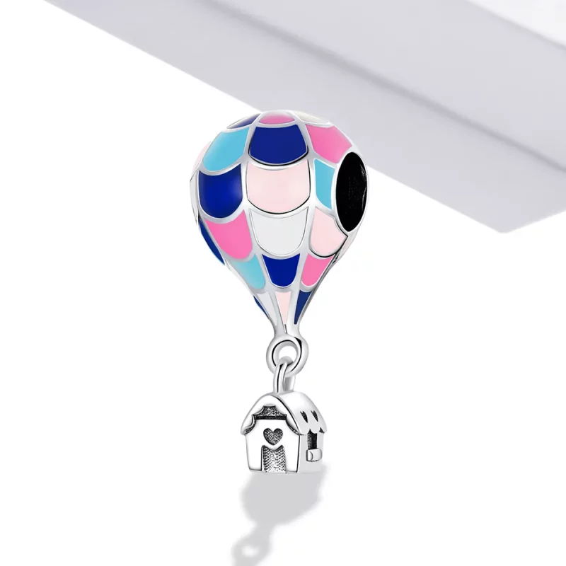 (imagen para) Charm estilo Pandora de globo aerostático de ensueño - BSC545 - Ver 2