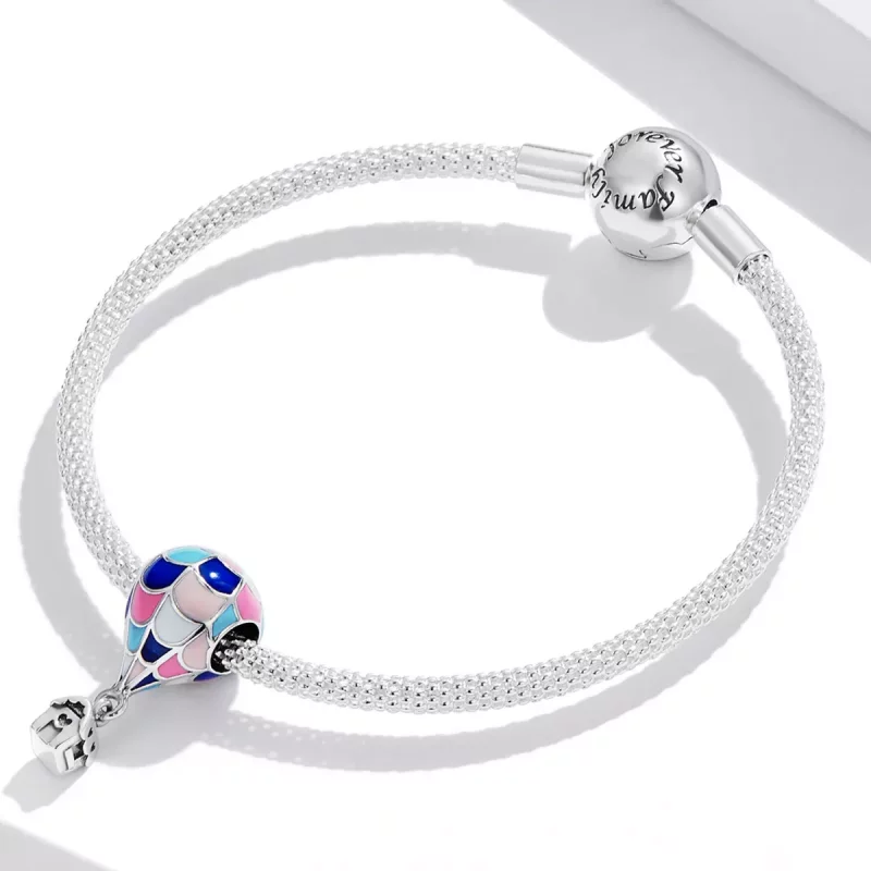 (imagen para) Charm estilo Pandora de globo aerostático de ensueño - BSC545 - Ver 3