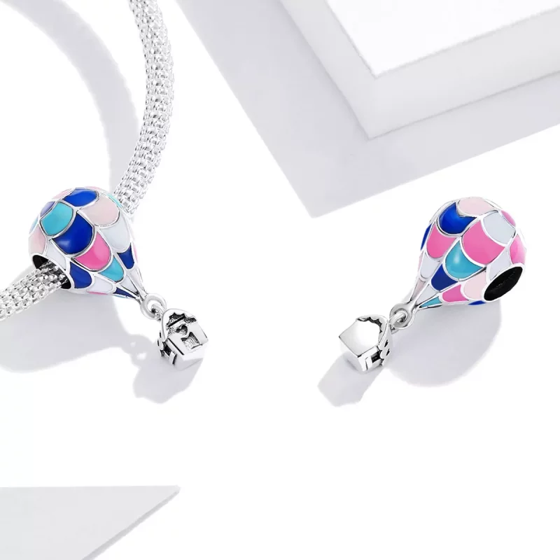 (imagen para) Charm estilo Pandora de globo aerostático de ensueño - BSC545 - Ver 4