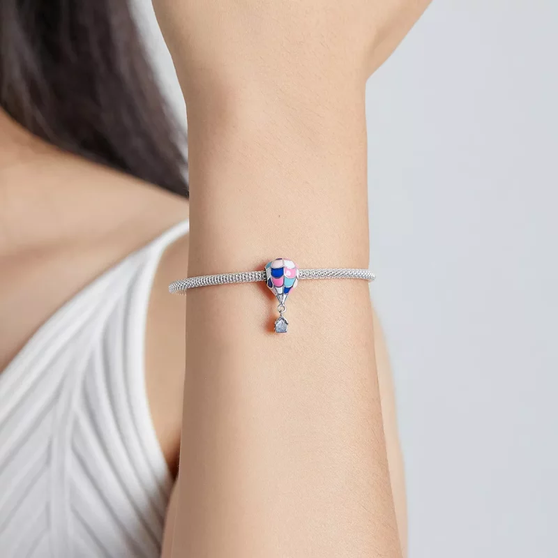 (imagen para) Charm estilo Pandora de globo aerostático de ensueño - BSC545 - Ver 5
