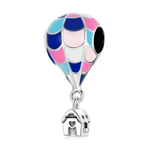 (imagen para) Charm estilo Pandora de globo aerostático de ensueño - BSC545