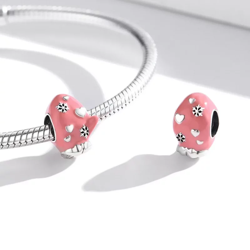 (imagen para) Charm estilo Pandora de guantes rosados - SCC2001 - Ver 4