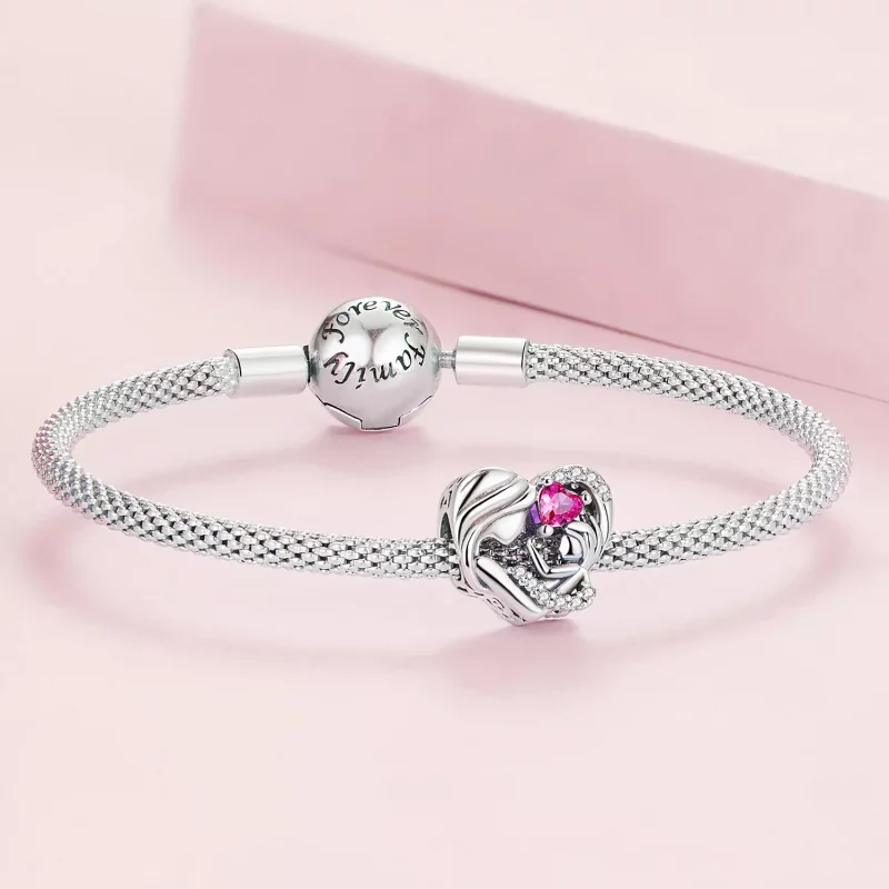 (imagen para) Charm estilo Pandora de madre e hijo - BSC685 - Ver 5
