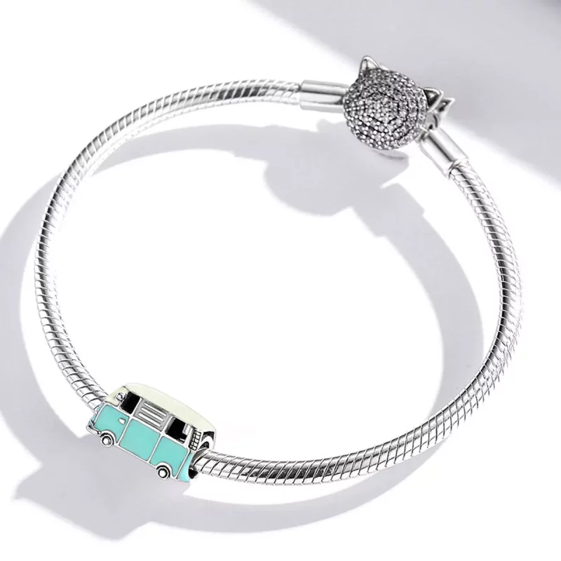 (imagen para) Charm estilo Pandora de mini autobús - SCC1972 - Ver 3