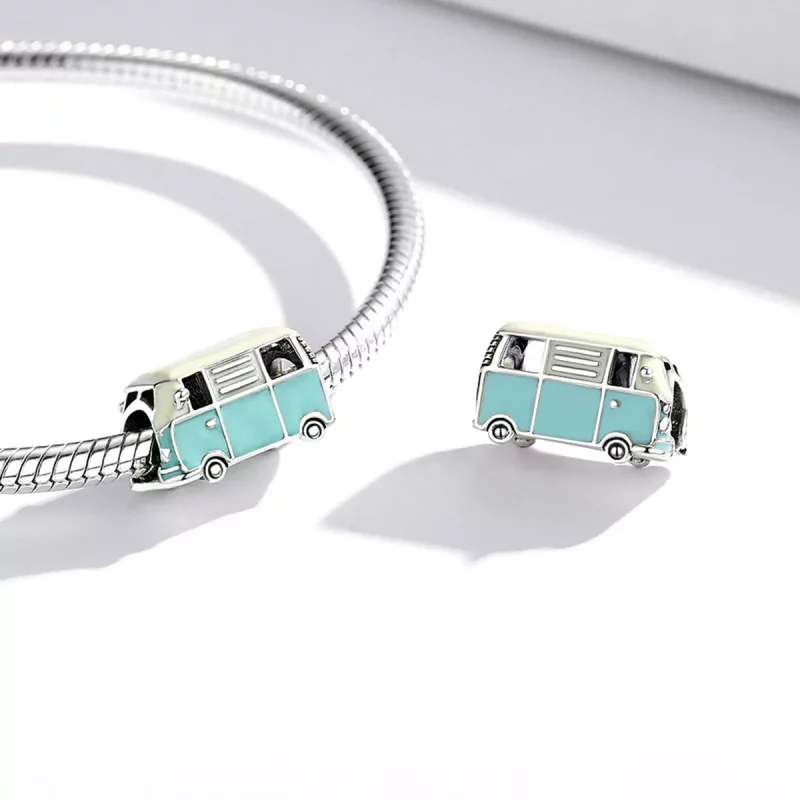 (imagen para) Charm estilo Pandora de mini autobús - SCC1972 - Ver 4