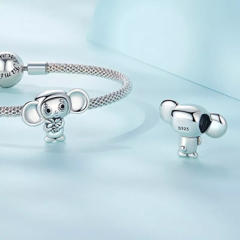(imagen para) Charm estilo Pandora de mono de orejas grandes - SCC2387 - Ver 4