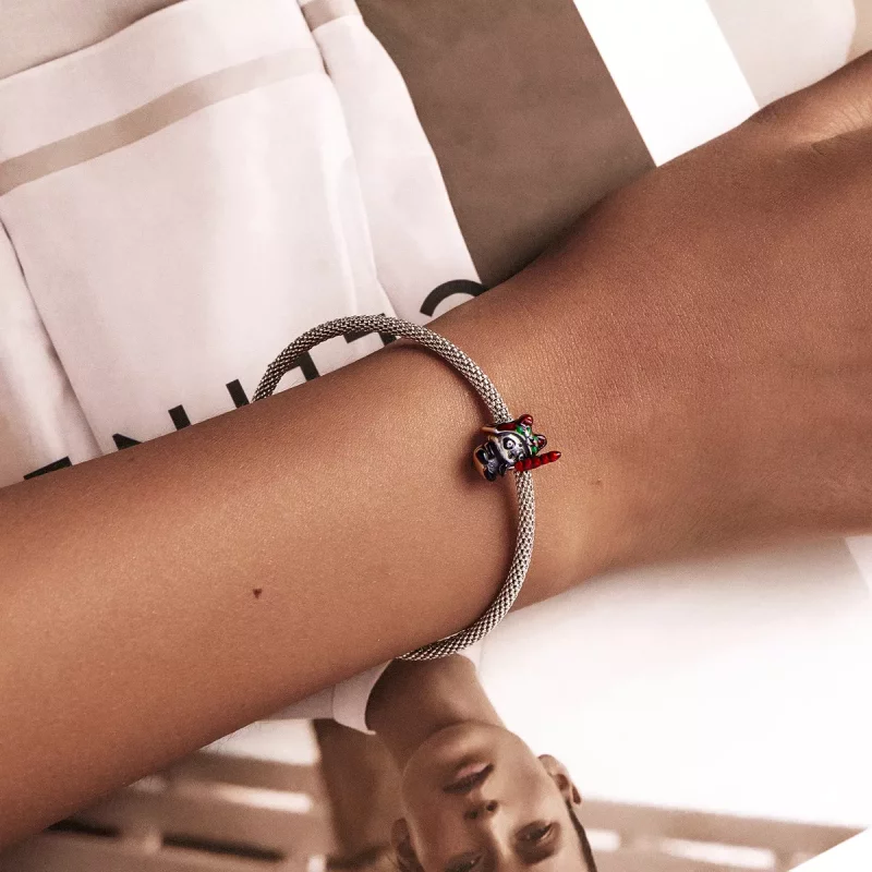 (imagen para) Charm estilo Pandora de panda con sombrero de tigre - SCC2105 - Ver 5