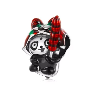 (imagen para) Charm estilo Pandora de panda con sombrero de tigre - SCC2105