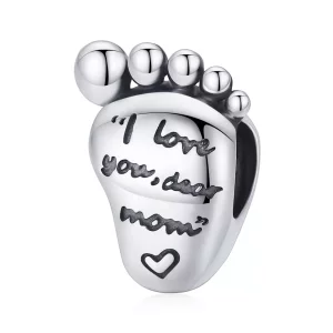 Charm estilo Pandora de pies enamorados - SCC1901 (imagen para) Charm estilo Pandora de pies enamorados - SCC1901