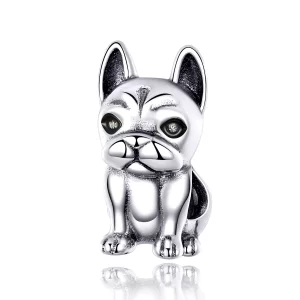 (imagen para) Charm estilo Pandora de plata con Bulldog Francés - SCC1306