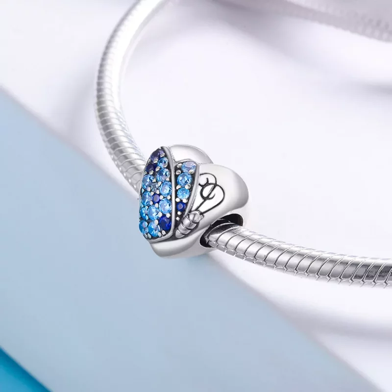 (imagen para) Charm estilo Pandora de plata con diseño de amor de mariposa - SCC653 - Ver 4