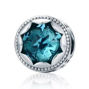 (imagen para) Charm estilo Pandora de plata con diseño de cielo estrellado - SCC692