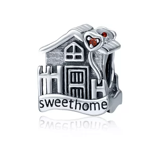 (imagen para) Charm estilo Pandora de plata con diseño de hogar dulce - SCC416