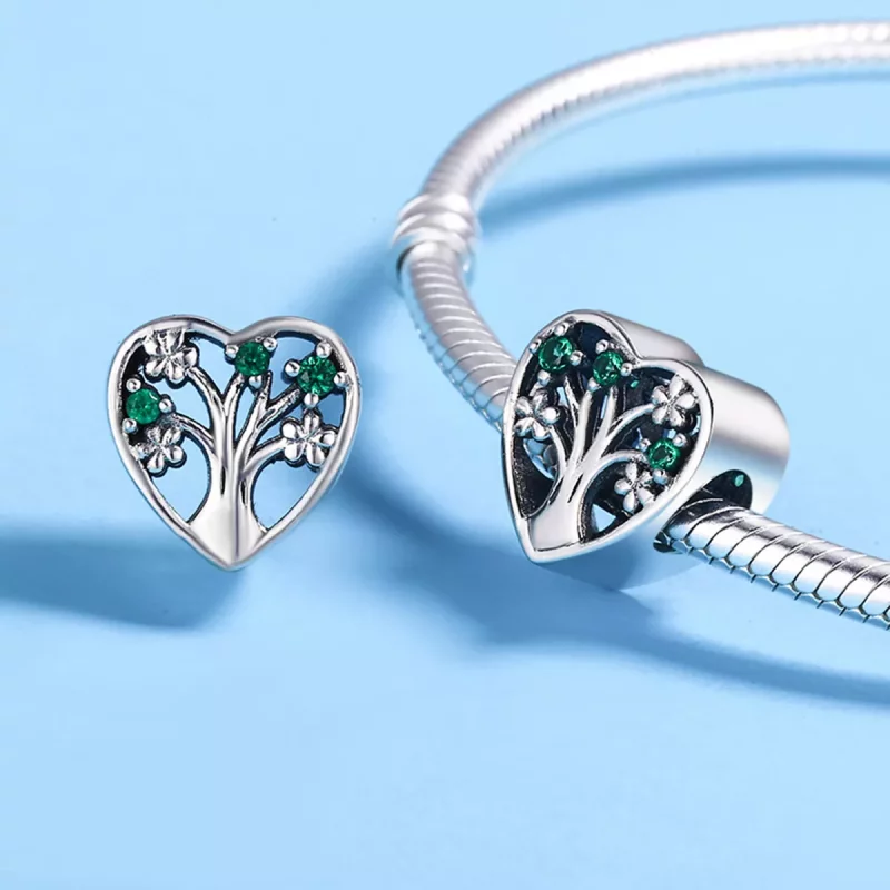 (imagen para) Charm estilo Pandora de plata con árbol de la vida - SCC221 - Ver 5