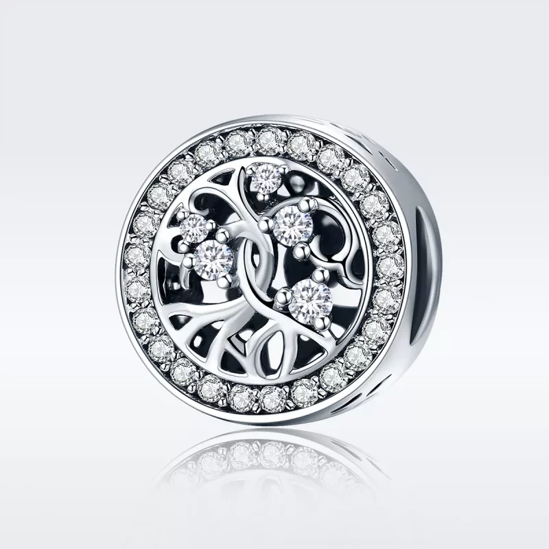(imagen para) Charm estilo Pandora de plata con árbol de la vida - SCC616 - Ver 2